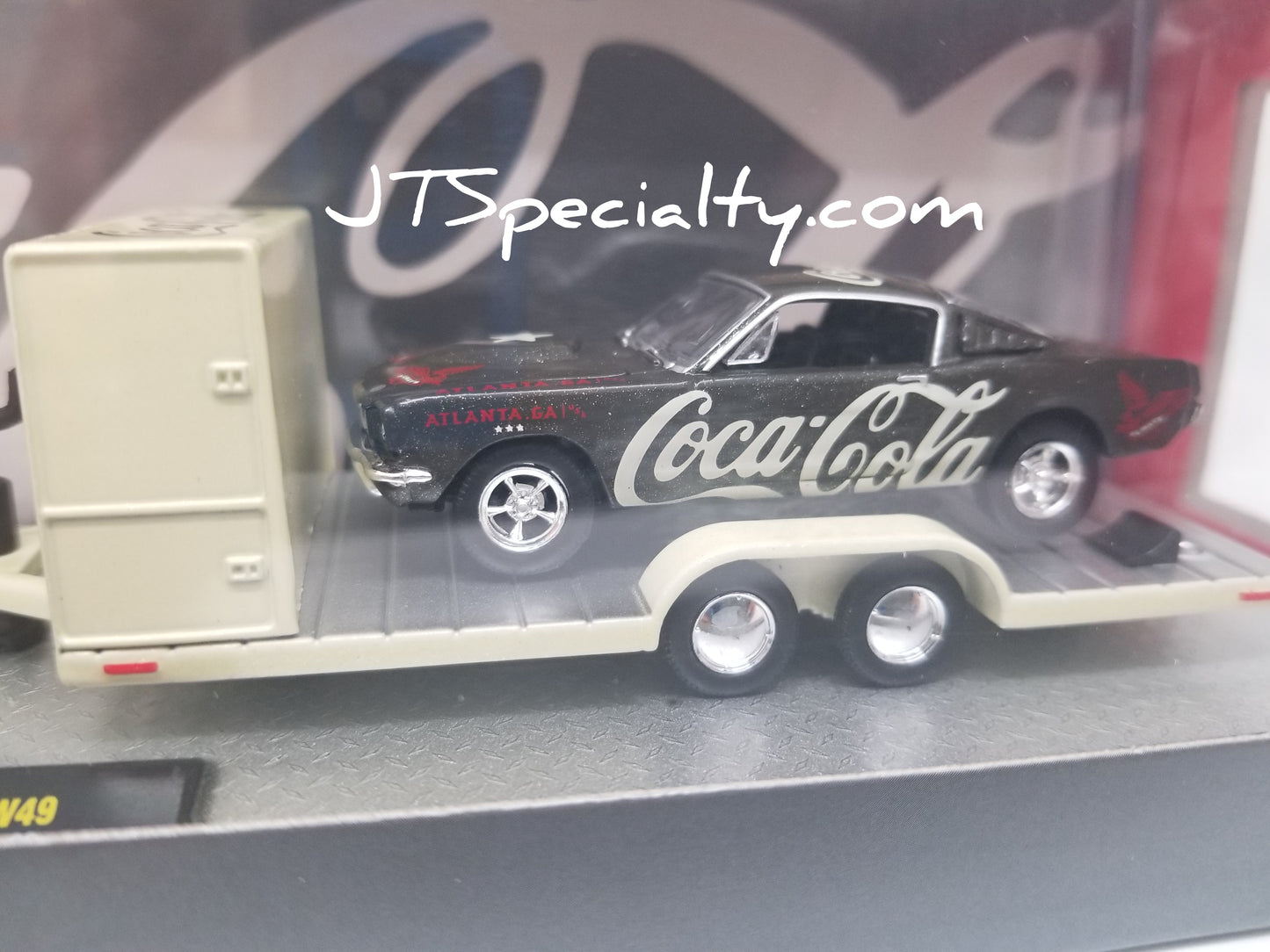 M2 1990 Ford F-350 Dually Truck & 1965 Mustang 2+2 Drag - Coca~Cola Auto Hauler