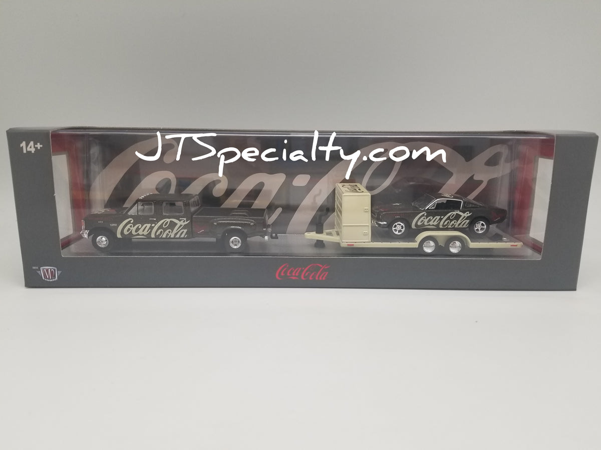M2 1990 Ford F-350 Dually Truck & 1965 Mustang 2+2 Drag - Coca~Cola Auto Hauler