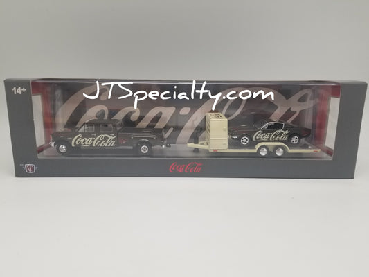 M2 1990 Ford F-350 Dually Truck & 1965 Mustang 2+2 Drag - Coca~Cola Auto Hauler
