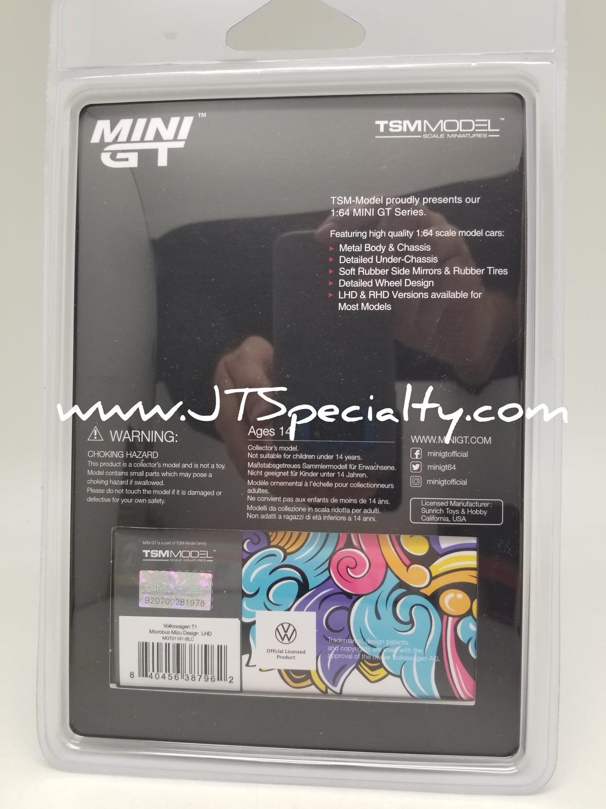 Mini GT CHASE 1191 - Volkswagen T1 Microbus - Mizu Design