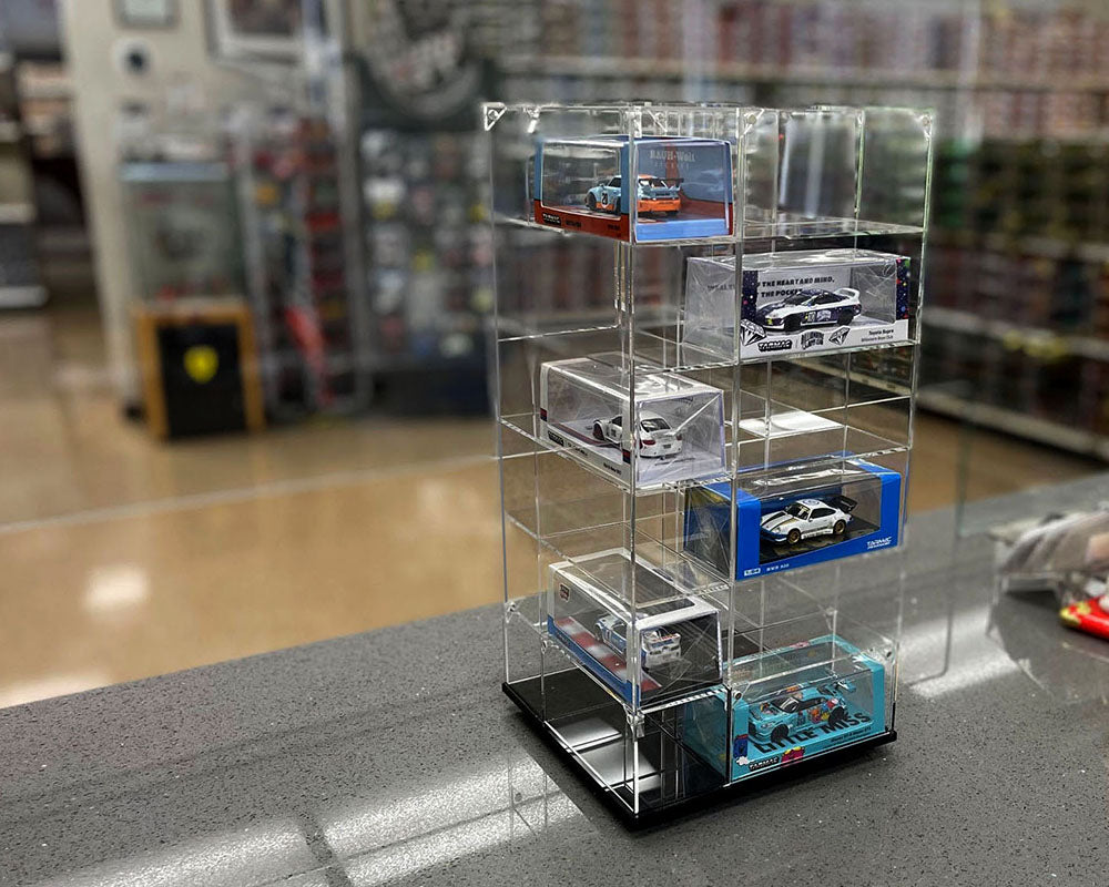 SHOWCASE - 1:64 Large 24-Car Display Desk Top Spinner (8″x 8″x16.5″)