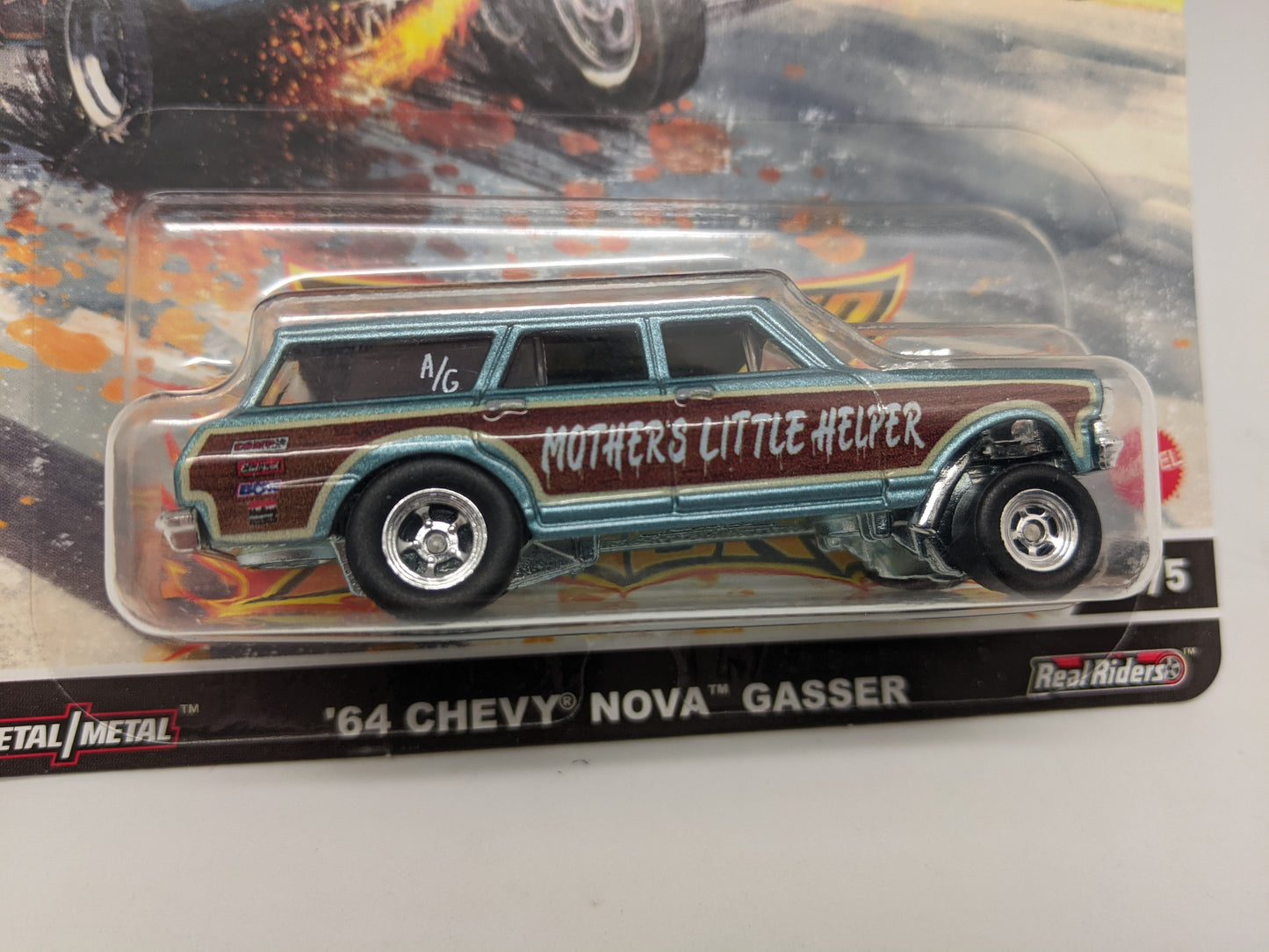 Hot Wheels Car Culture Drag Demons '64 Chevy Nova Gasser - Mothers Little Helper