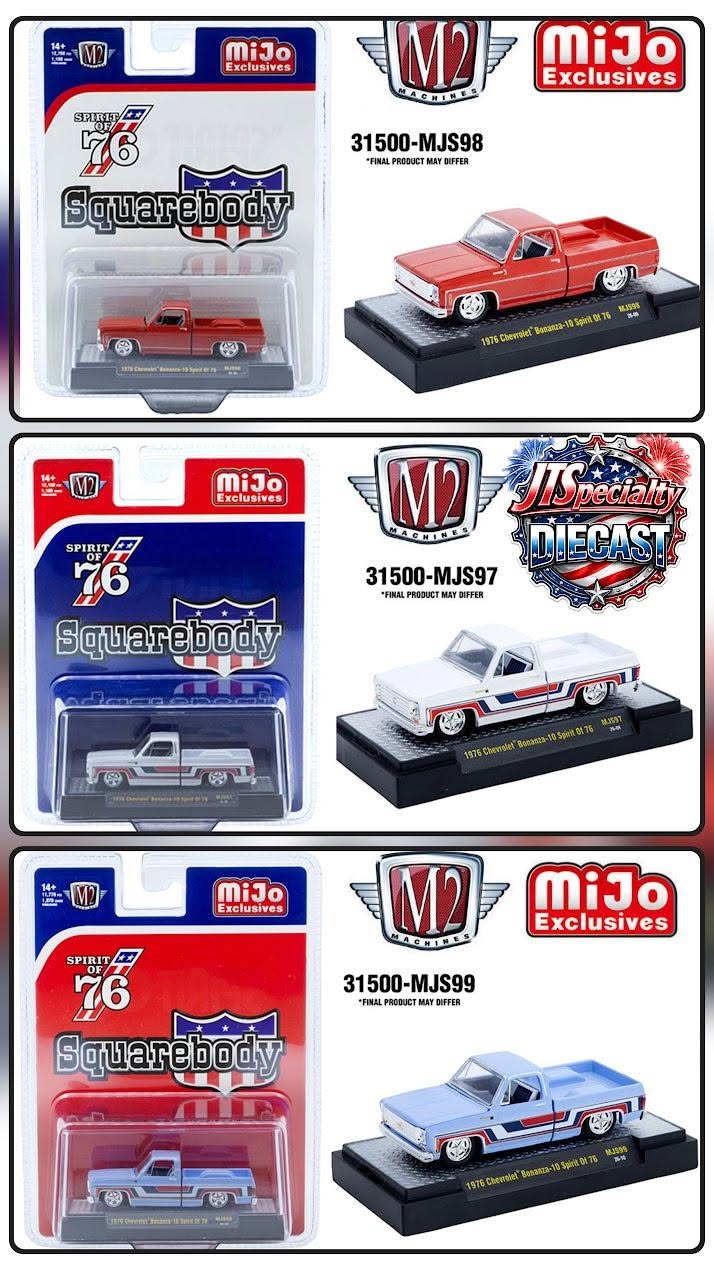 M2 Spirit of '76 Set of 3 - Red, White & Blue