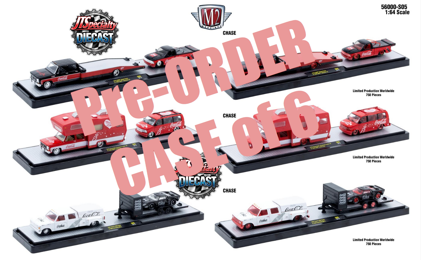 M2 56000-S05 CASE of 6 - Auto Hauler - 2ea Ford/Chevy/GMC