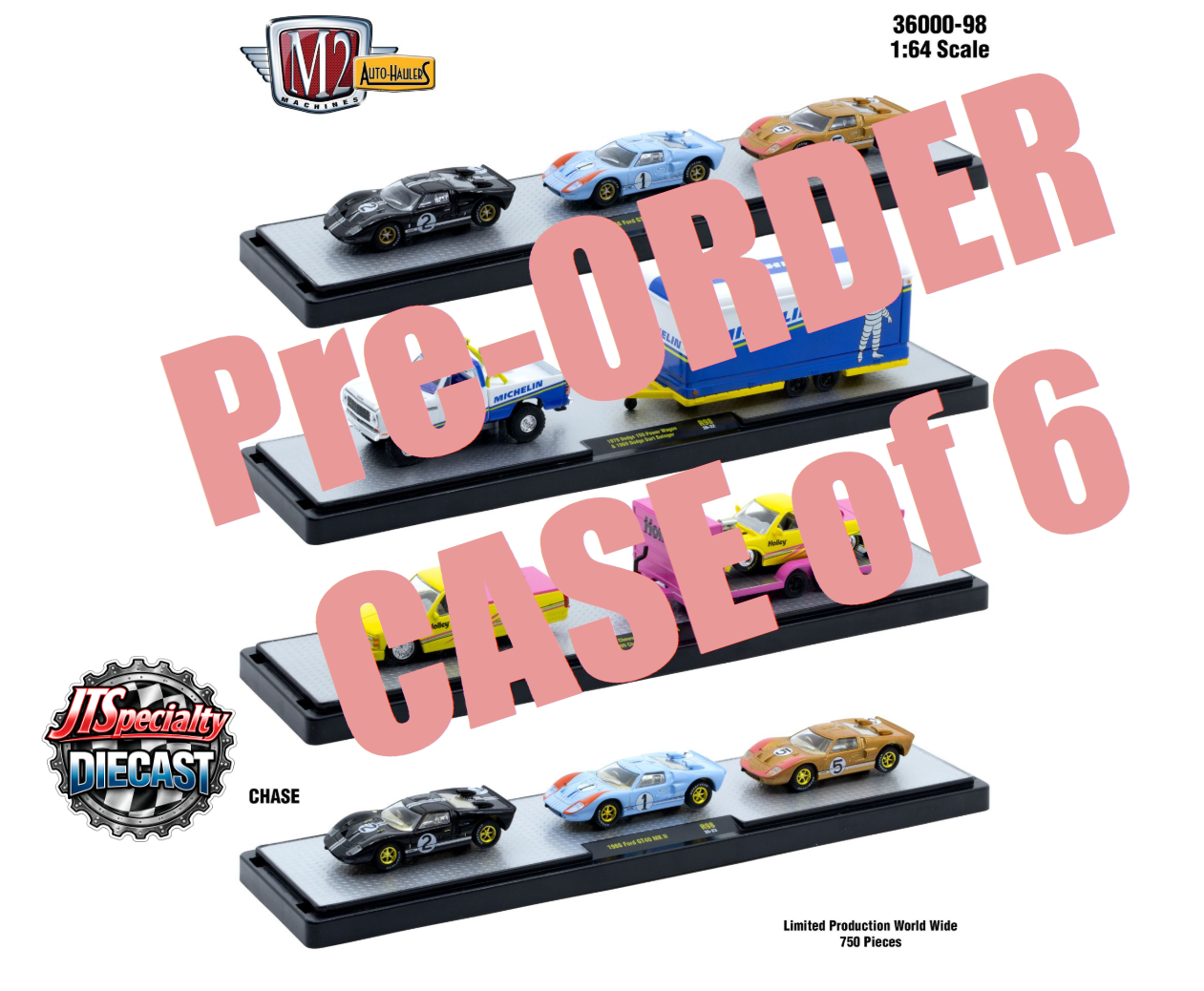 M2 36000-98 CASE of 6 - Auto Hauler - 2ea Ford/Chevrolet/Dodge