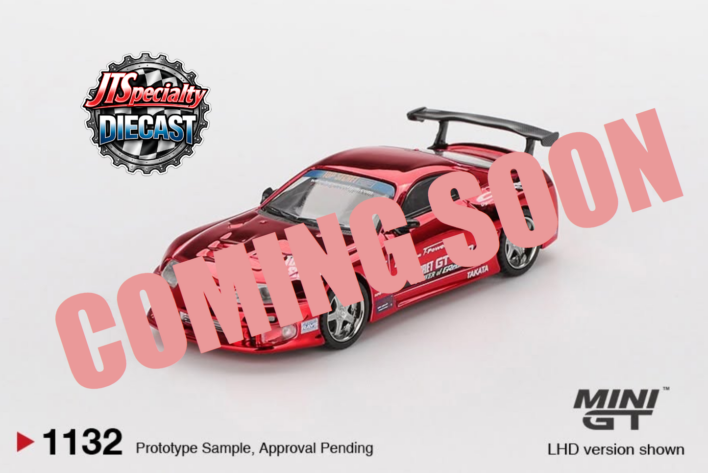 Mini GT 1132 - Toyota Supra Top Secret GT-300 - Red Chrome