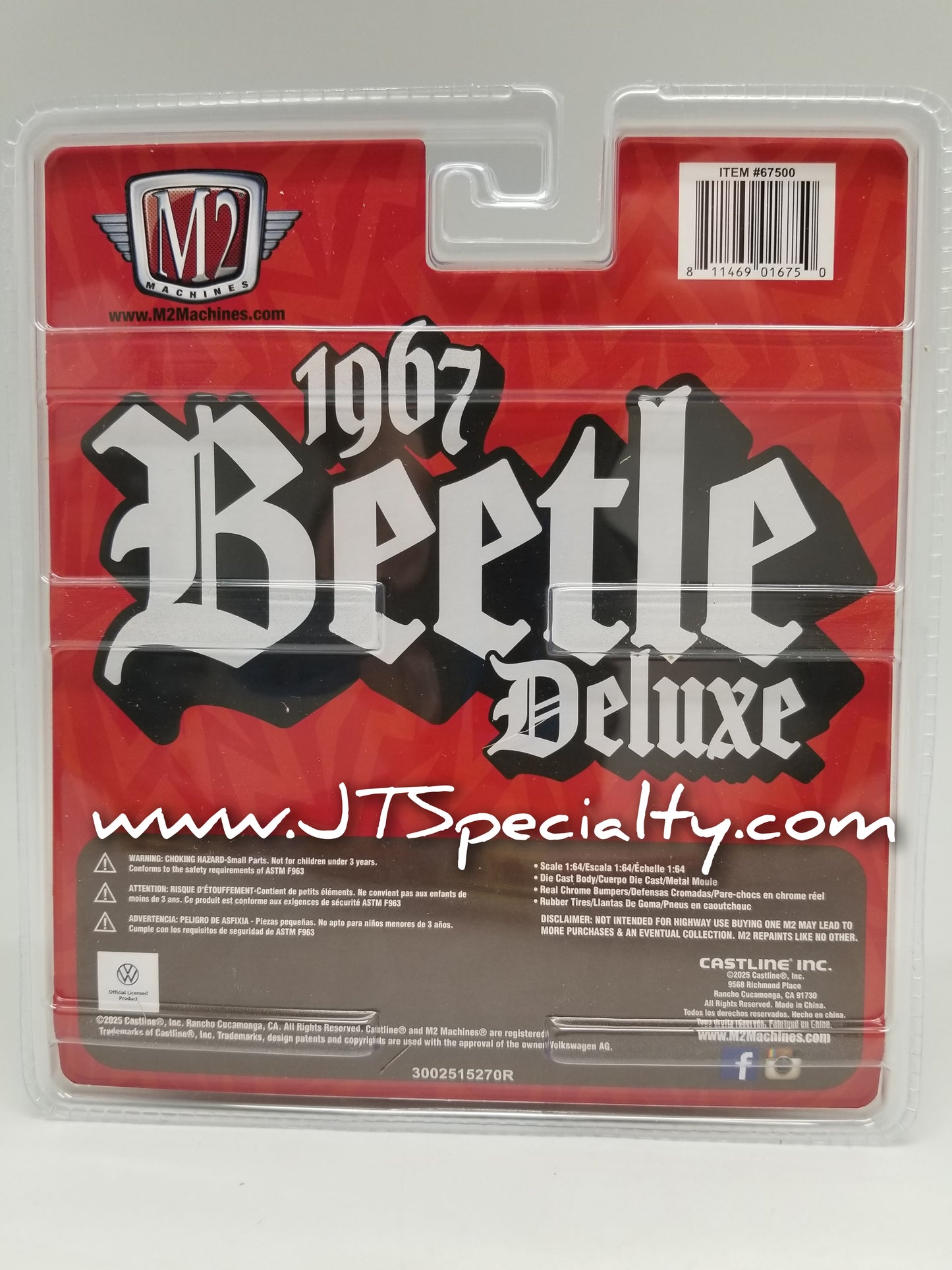 M2 CHASE 1967 VW Beetle Deluxe USA Model - Auto-Figs