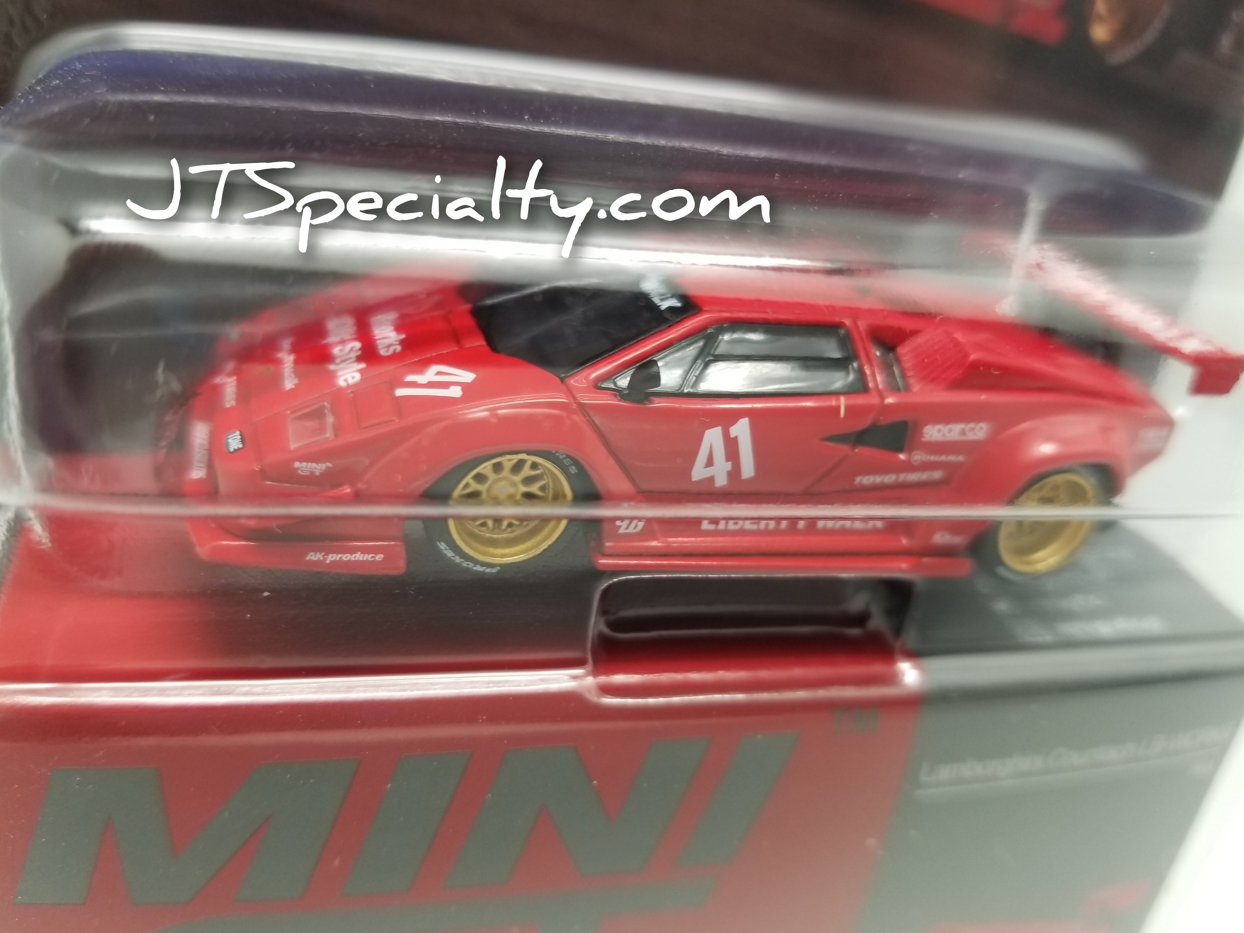 Mini GT 1100 Lamborghini Countach - LB-Works - Red – JTSpecialty