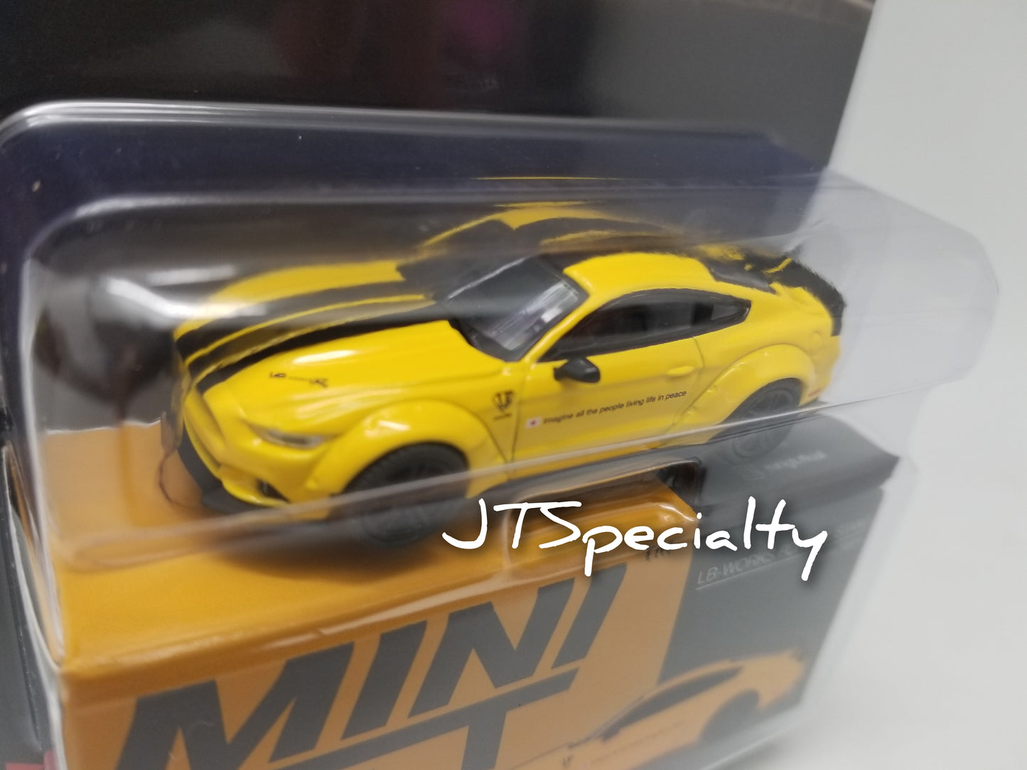 Mini GT 1077 LB Works Ford Mustang - Triple Yellow