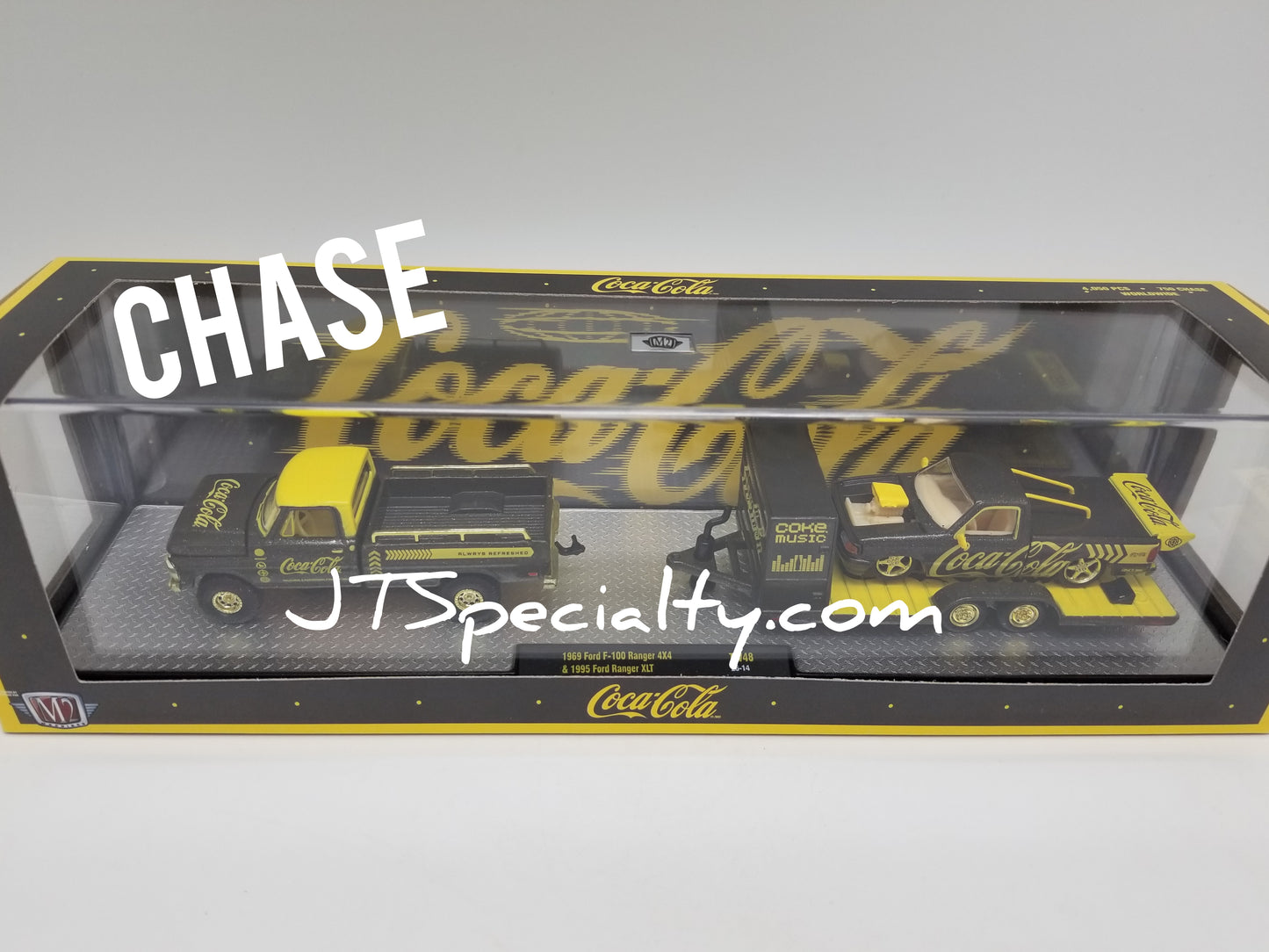 M2 CHASE 1969 Ford F-100 Ranger 4x4 & 1995 Ford Ranger XLT - Coca~Cola Auto Hauler