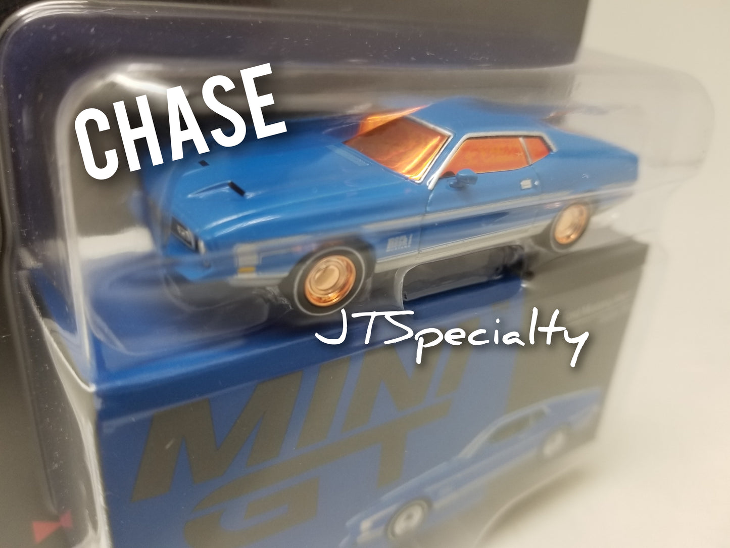 Mini GT 1138 *CHASE* Ford Mustang Mach 1 - Grabber Blue