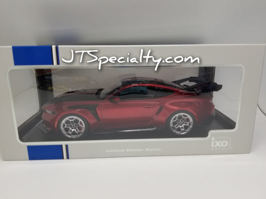 iXO 2025 Ford Mustang GTD 1:18 scale - Dark Red Metallic