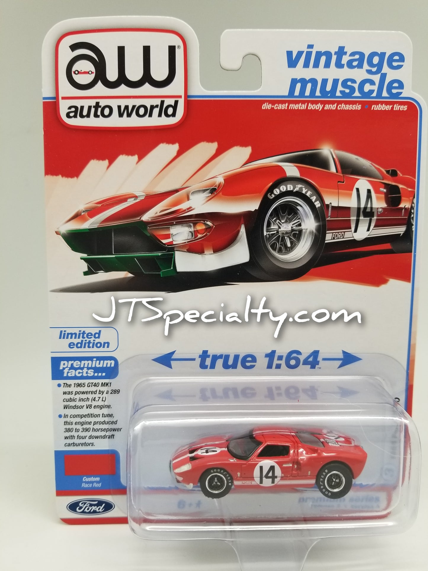 AW 1965 Ford GT40 - #14 Race Red
