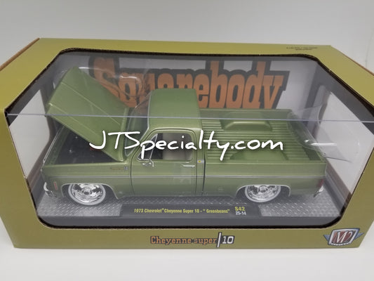 M2 1:24 Scale - 1973 Chevrolet Cheyenne Super 10 - Greenbeans