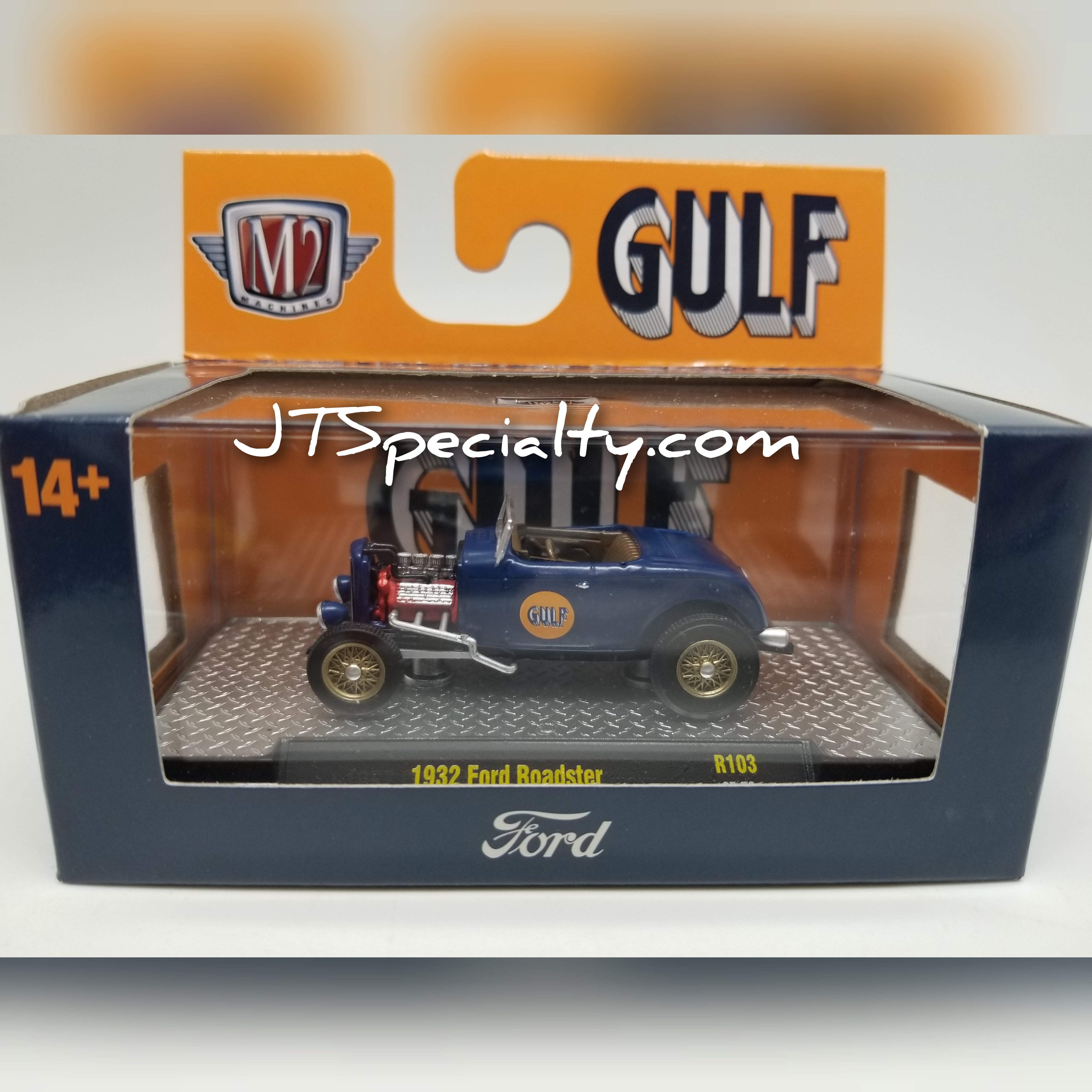 ミニカー M2 Machines 1932 Ford Roadster 1932 Ford Roadster Blue Flames Diecast Model Car | M2 Machines