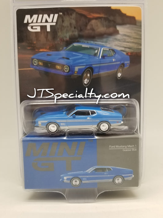 Mini GT 1138 Ford Mustang Mach 1 - Grabber Blue