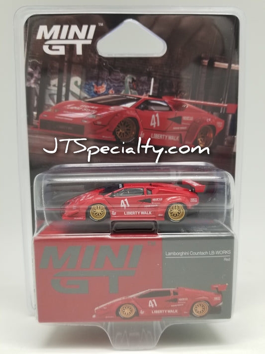 Mini GT 1100 Lamborghini Countach - LB-Works - Red
