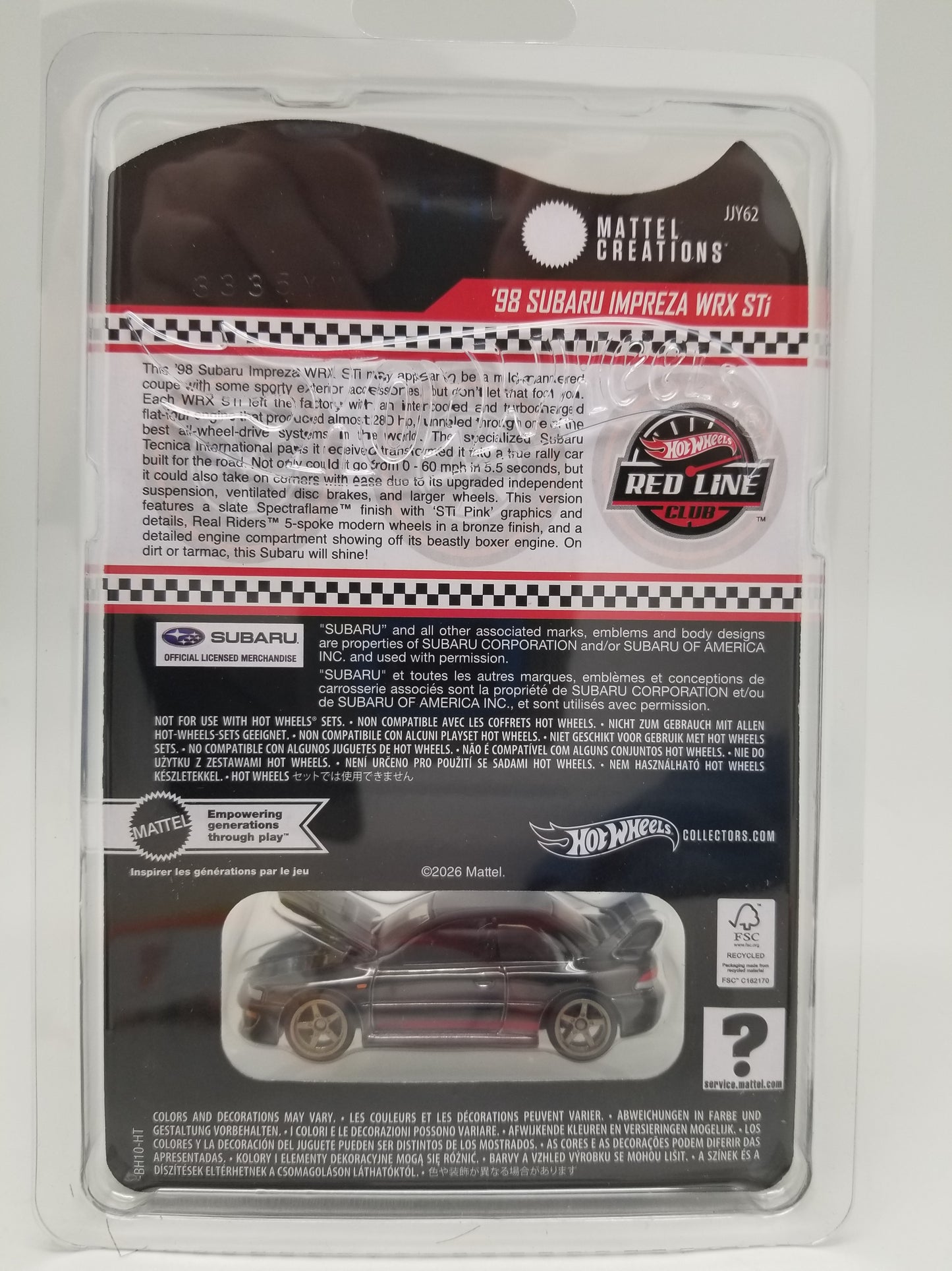 Hot Wheels RLC '98 Subaru Impreza WRX STi