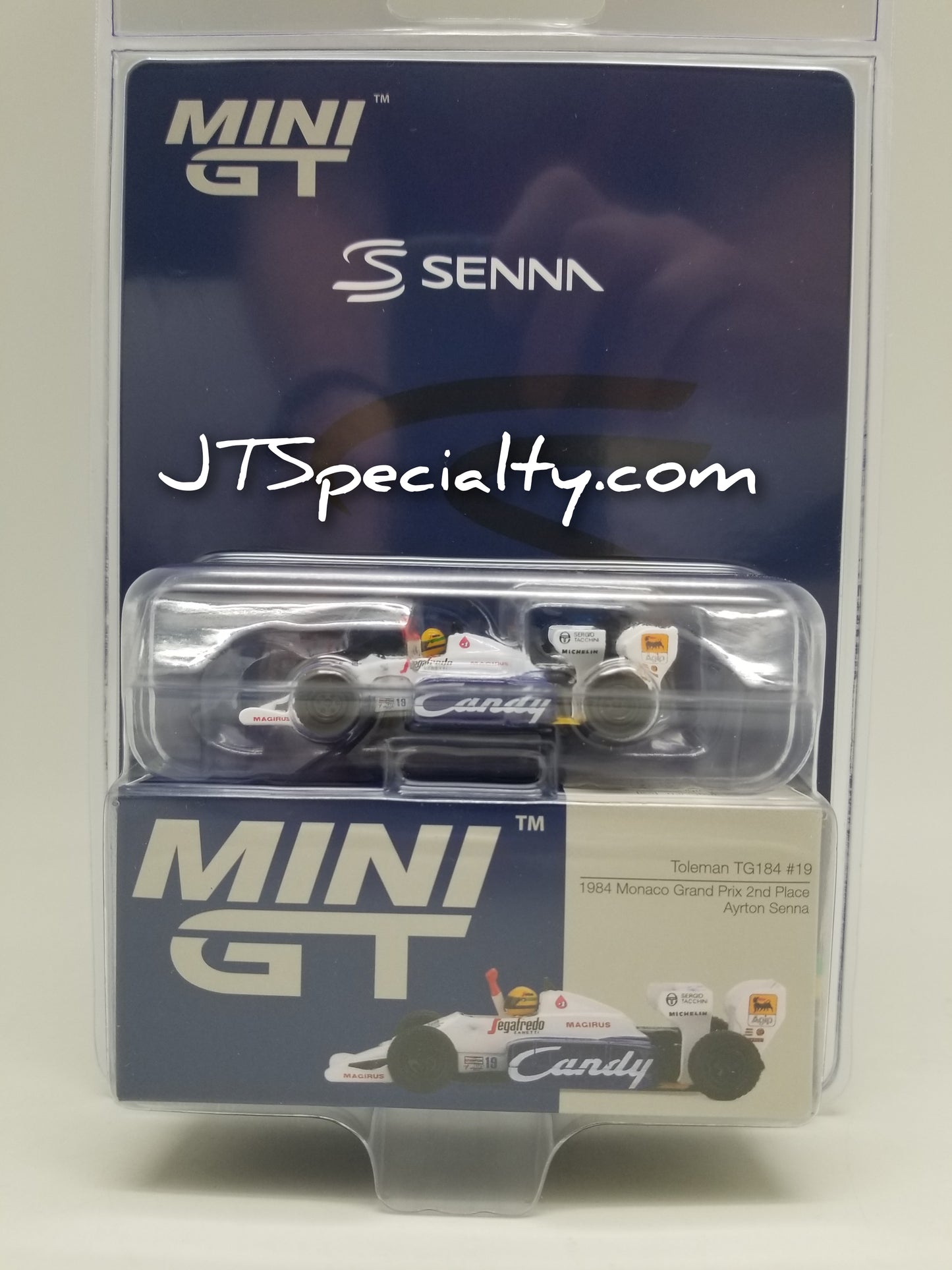 Mini GT 1118 - Toleman TG184 #19 1984 Monaco GP - Ayrton Senna