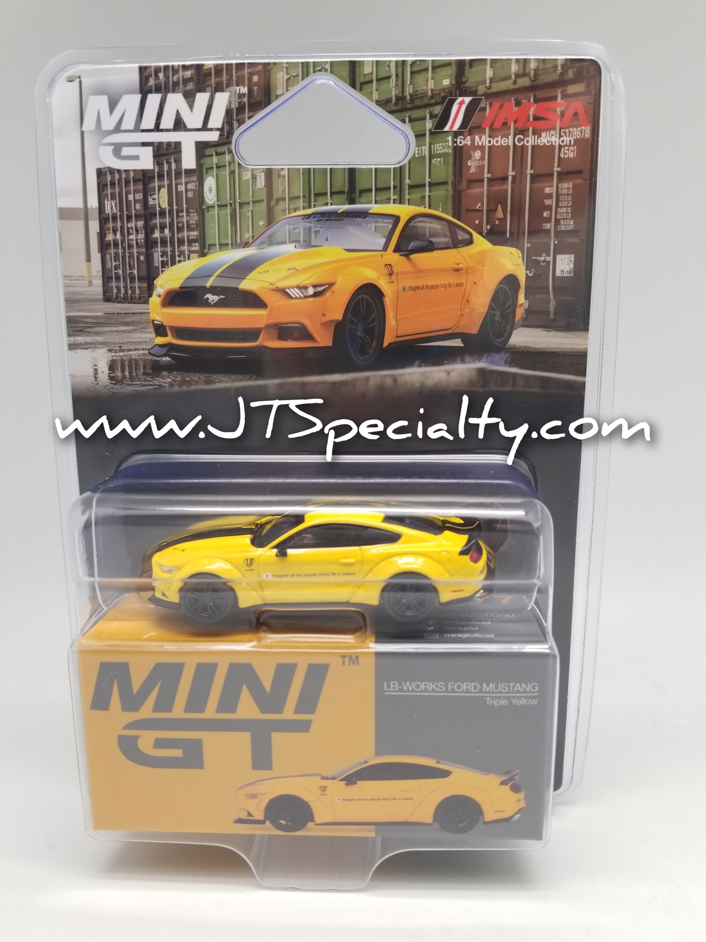 Mini GT 1077 LB Works Ford Mustang - Triple Yellow