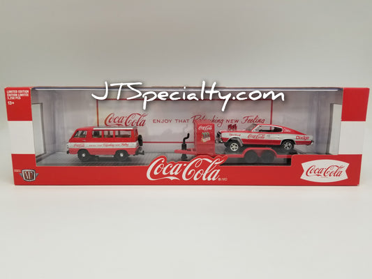 M2 1964 Dodge A100 Camper Van & 1966 Charger Gasser Auto Hauler - Coca-Cola