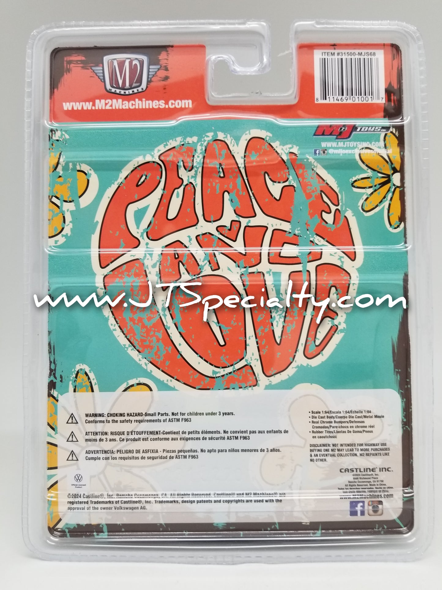 M2 CHASE 1960 VW Delivery Peace & Love - Weathered
