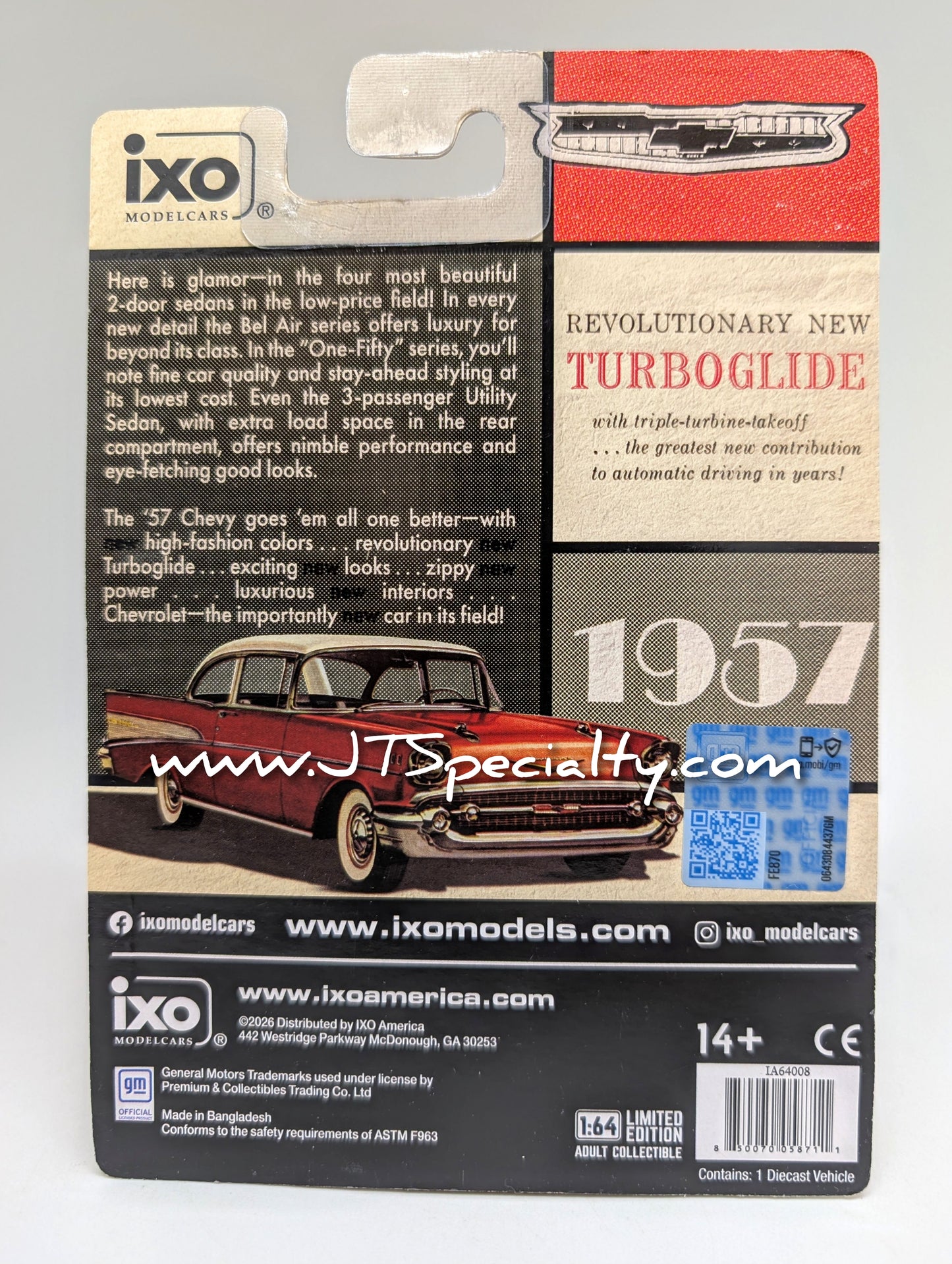 iXO CHASE 1957 Chevrolet Bel Air Sedan - Matador Red