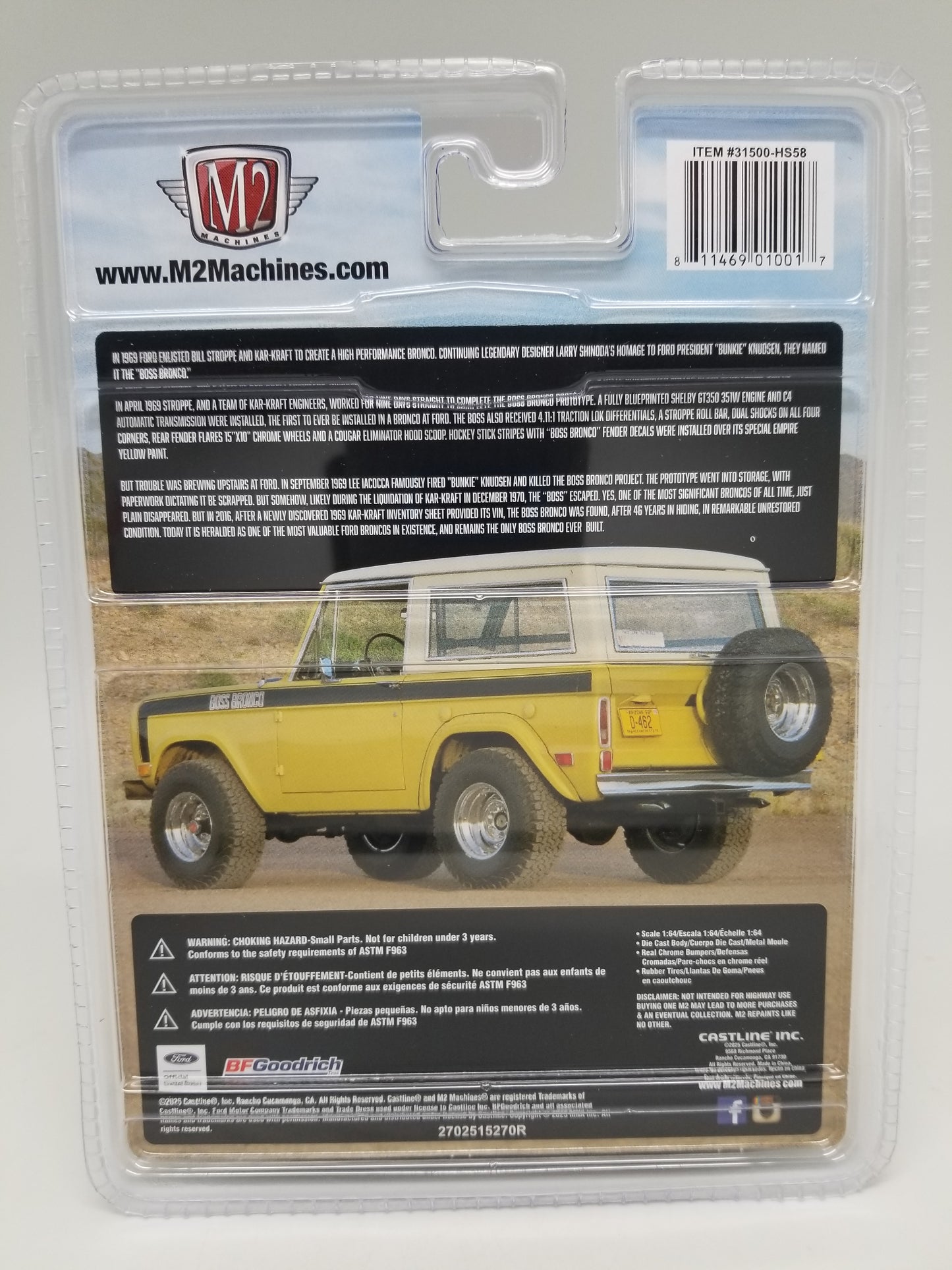 M2 CHASE 1969 Ford Bronco - HOBBY SPECIAL