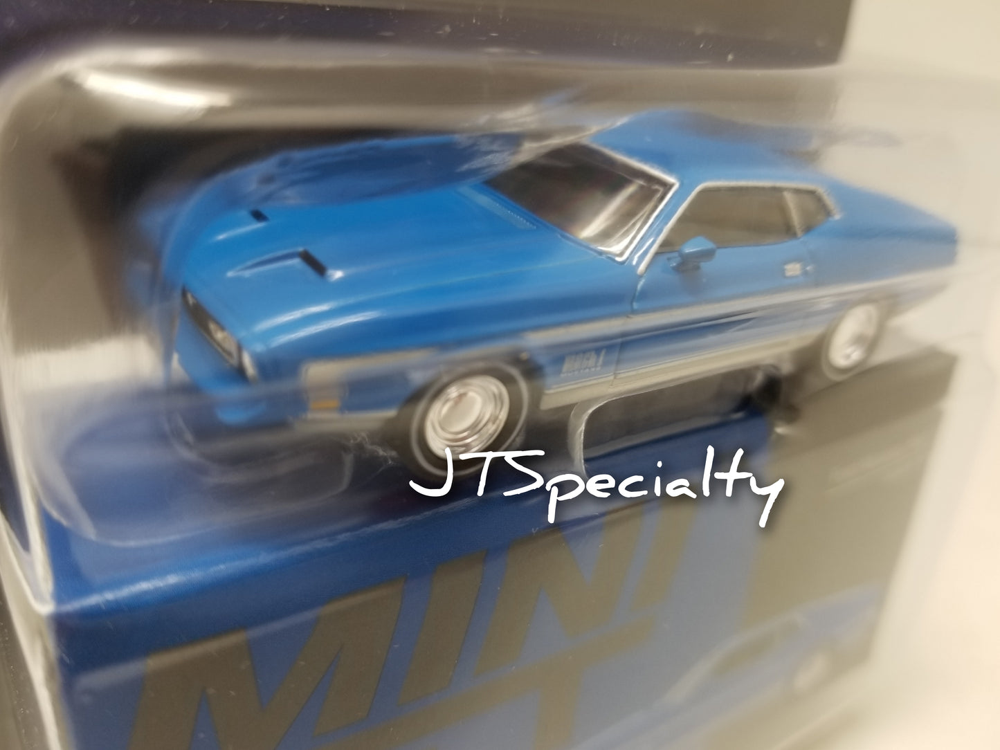 Mini GT 1138 Ford Mustang Mach 1 - Grabber Blue