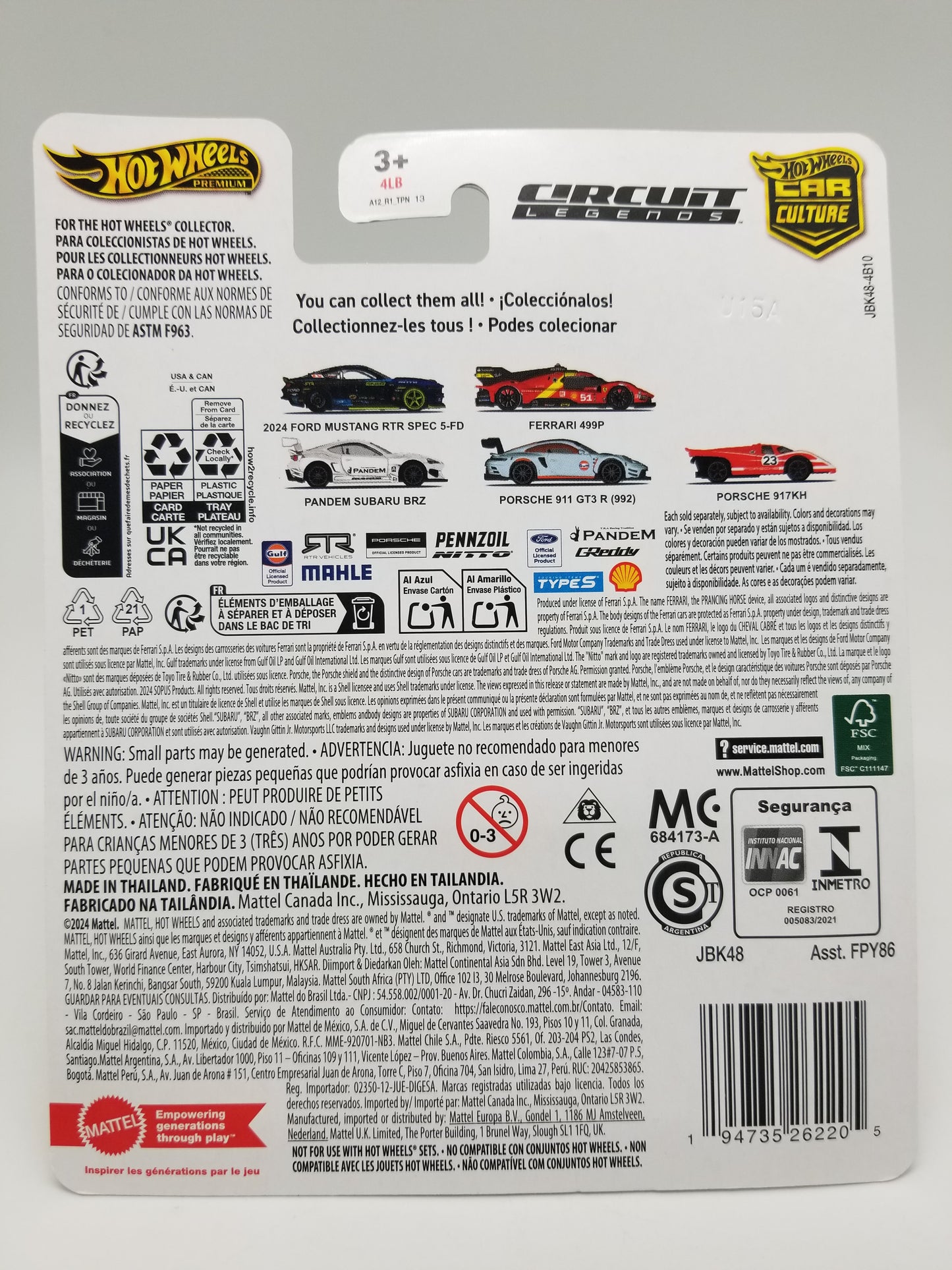 Hot Wheels Circuit Legends 2024 Ford Mustang RTR SPEC 5-FD