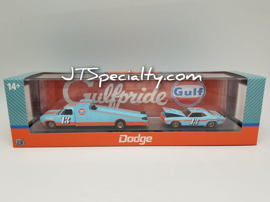 M2 1974 Dodge Truck & 1970 Challenger T/A - Auto Hauler - GULF