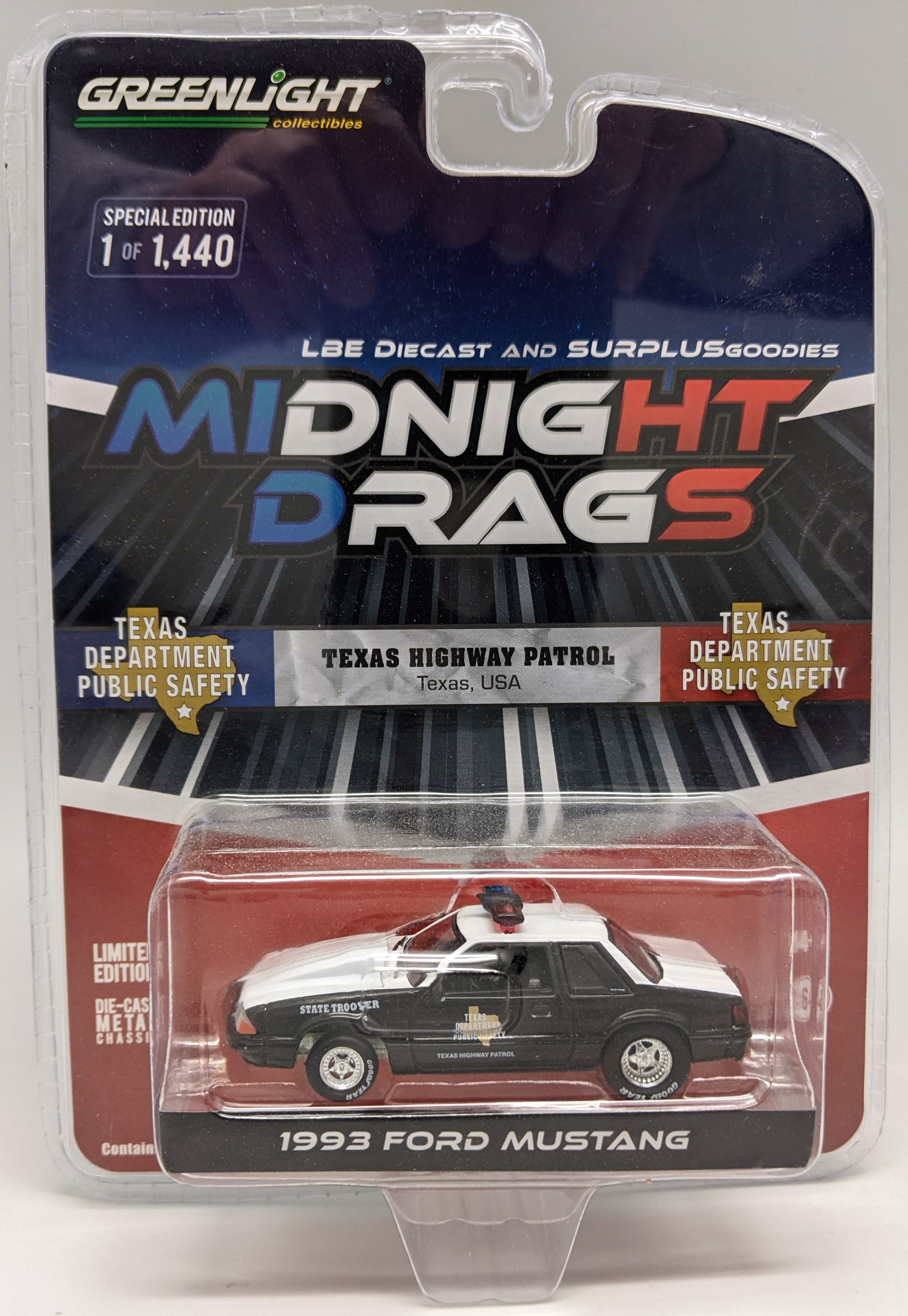 GL - 1993 Ford Mustang - Midnight Drags Texas Highway Patrol – JTSpecialty