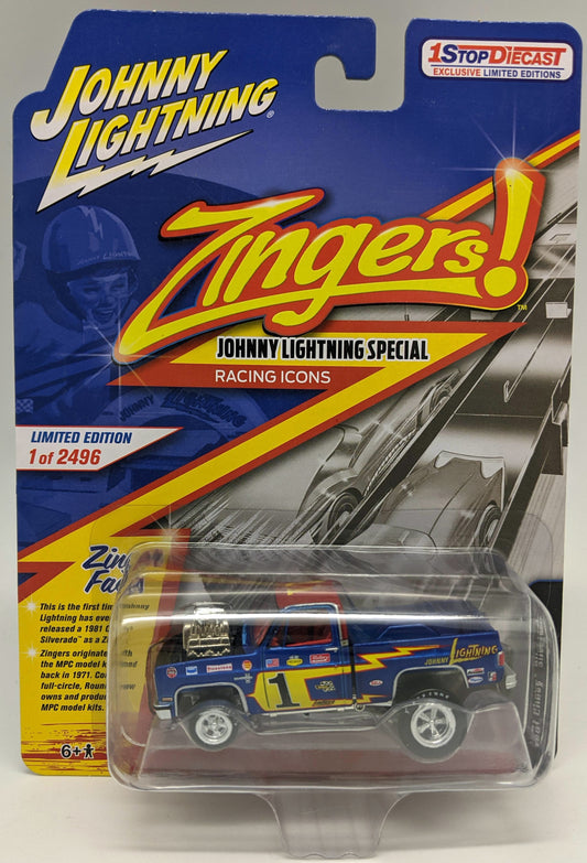 JL ZINGERS! 1981 Chevy Silverado - 1 Stop Diecast Exclusive Racing Icons