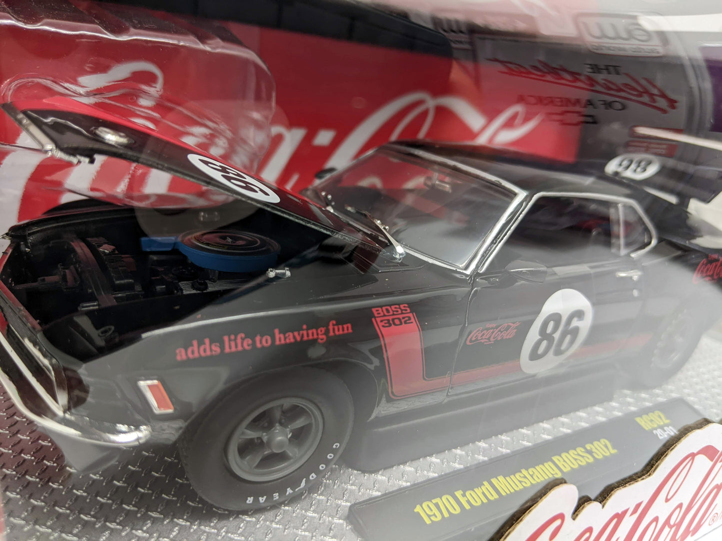 M2 1:24 Scale - 1970 Ford Mustang BOSS 302 - Coca-Cola